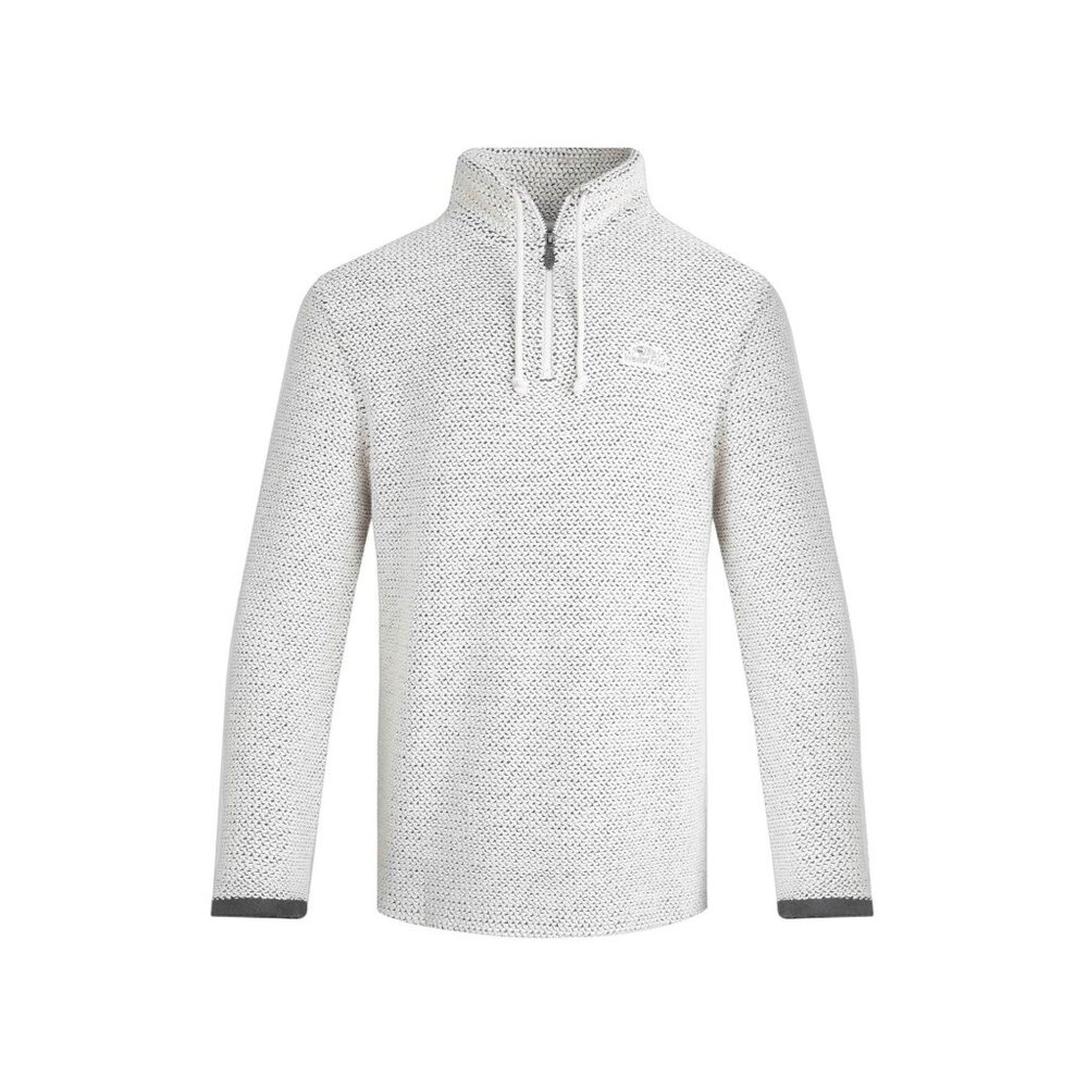 Weird Fish Cruiser 1/4 Zip Eco Macaroni Fabric in Ecru - Size XL‎